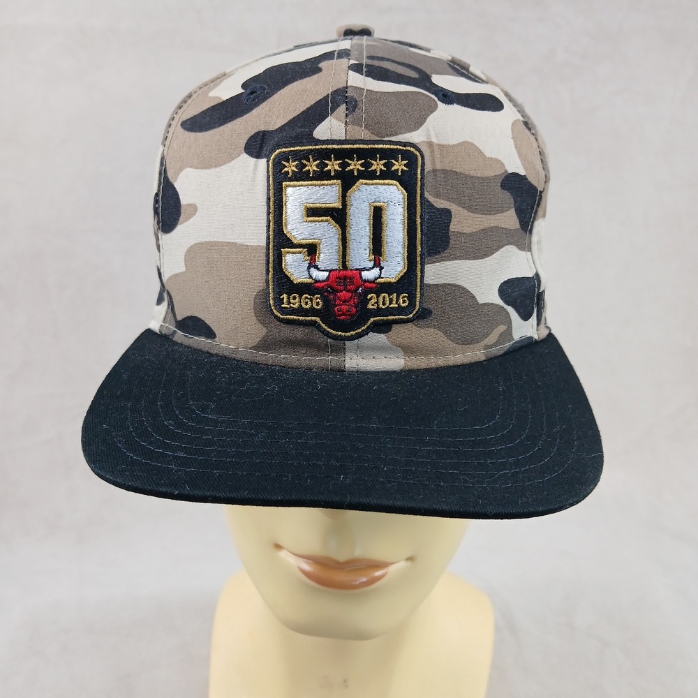 Chicago Bulls 50th Anniversary Camo Promo Snapback Cap‎ 2016